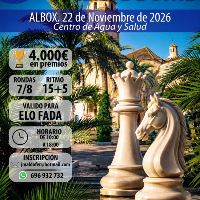 48º Torneo de Ajedrez Vicente Bonil – Albox 2026