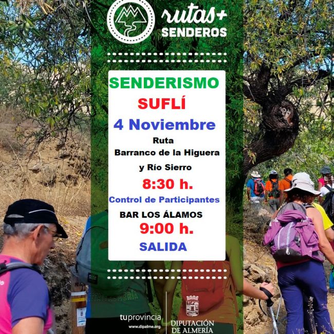 Sendero Suflí ruta Barranco de la Higuera y Río Sierro