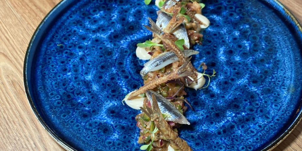 Pipirrana de Boquerones en Vinagre y su Raspa