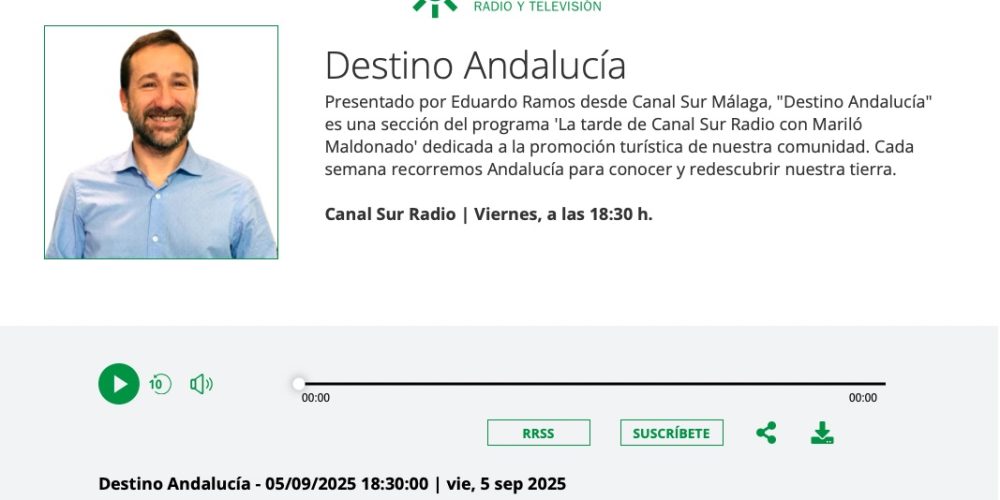 El Valle del Almanzora vuelve a ser protagonista en el programa Destino Andalucia de Eduardo Ramos en Canal Sur Radio