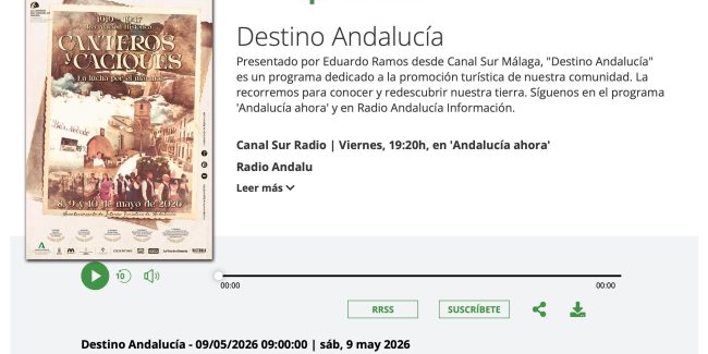 Canal Sur Radio muestra la recreación Histórica de Canteros y Caciques en Macael