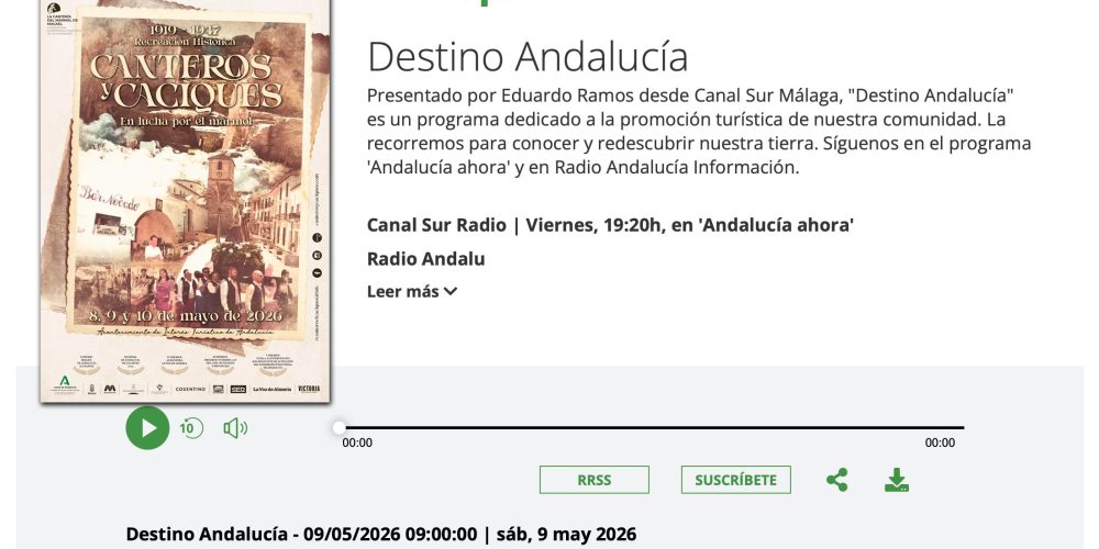 Canal Sur Radio muestra la recreación Histórica de Canteros y Caciques en Macael