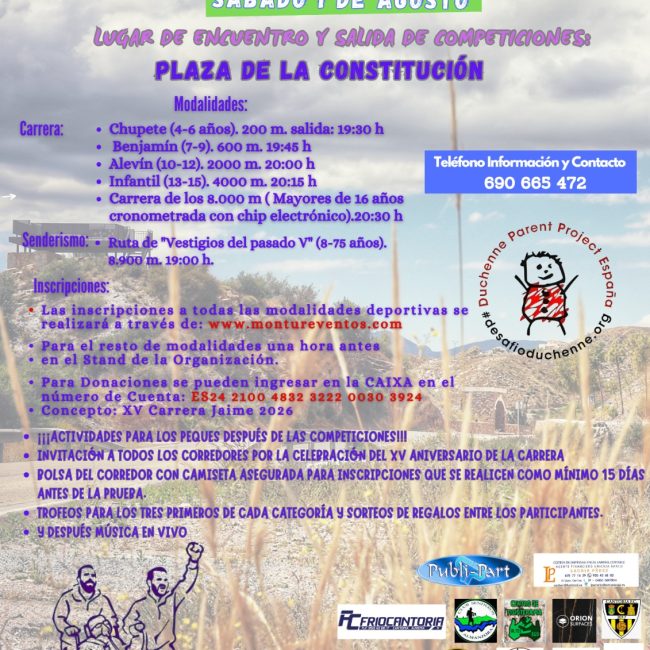 15ª Carrera Solidaria Jaime Jiménez Cantoria 2026