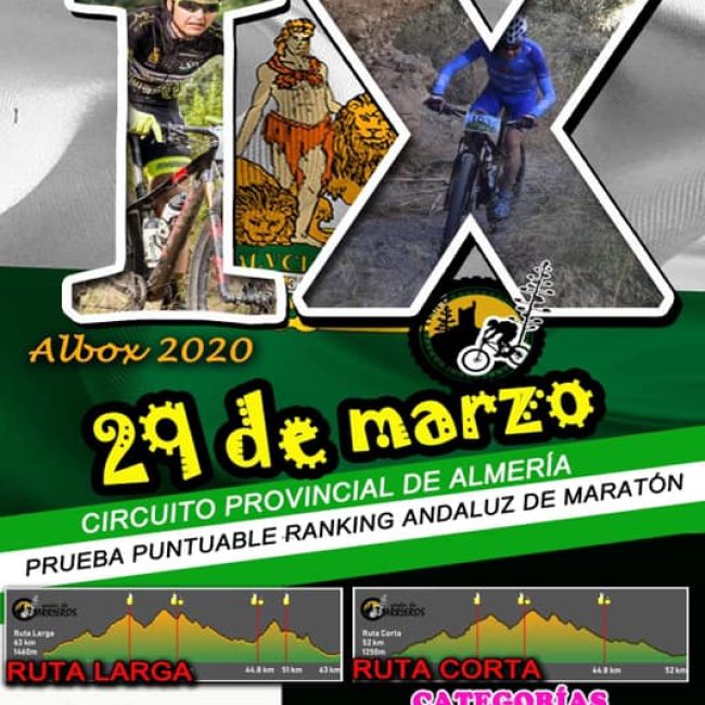 Prueba Ciclista BTT IX Senda de los Arrieros – Albox 2020
