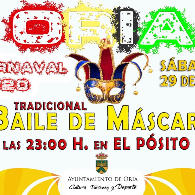 Baile de Mascaras – Carnaval Oria 2020