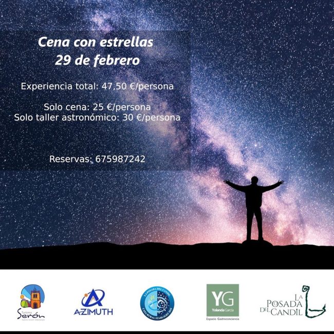 Cena con Estrellas el 29 febrero en la Posada del Candil