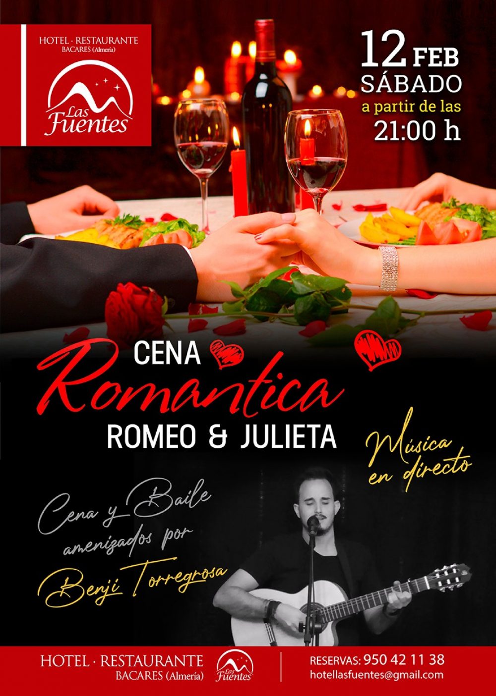 peor Acelerar Mirilla Cena Romántica Romeo y Julieta en Bacares - Interior de Almeria - Valle del  Almanzora