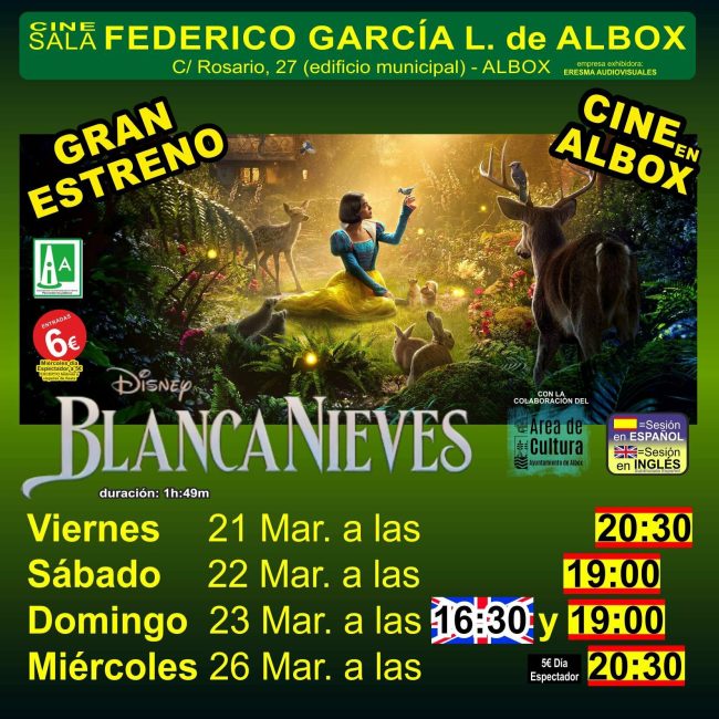 Cine en Albox: Blanca Nieves 2025