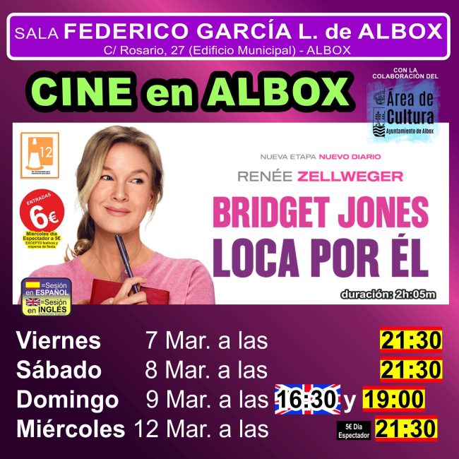 Cine en Albox: Bridget Jones Loca por él
