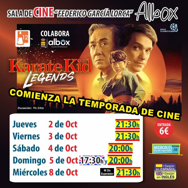 Cinema In Albox: Karate Kid. Legends