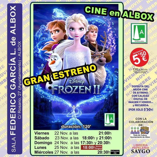 Cine en Albox &#8211; Frozen II