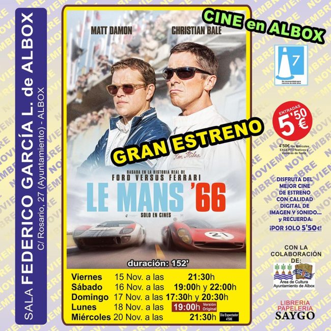 Cine en Albox &#8211; Le Mans&#8217;66