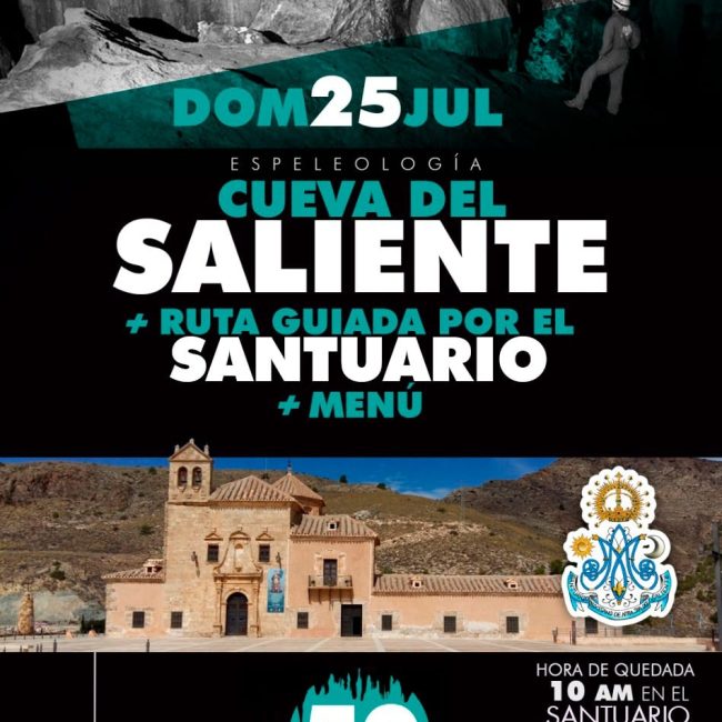 Espeleologia en la Cueva del Saliente + Visita guiada al Santuario + Menu