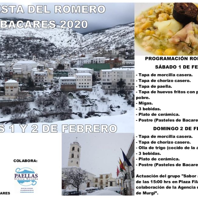 Fiesta del Romero en Bacares 1 y 2 febrero 2020