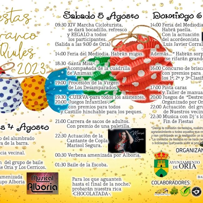 Fiestas Barranco de Quiles 2023