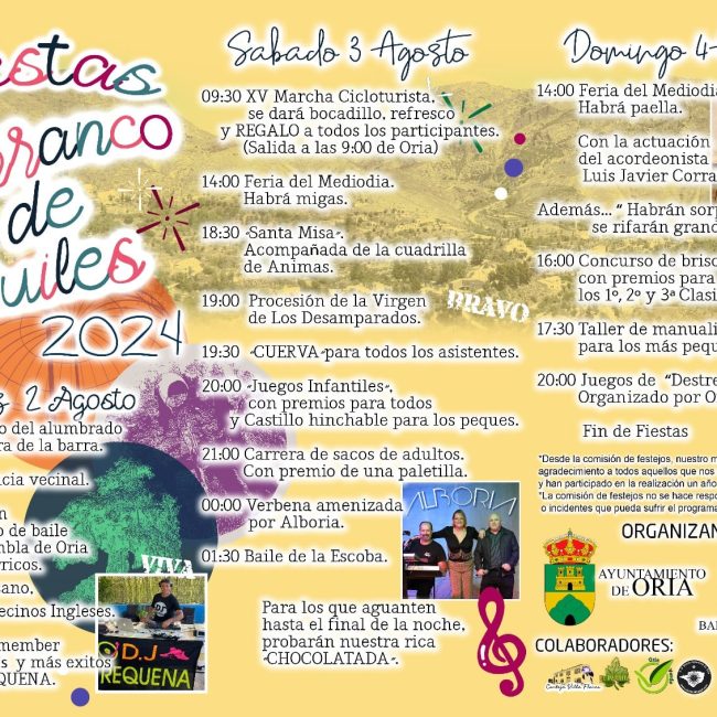 Barranco de Quiles Festivities – Oria 2024
