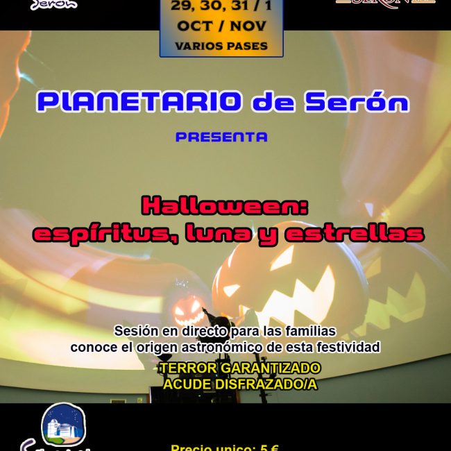 Halloween: Espíritus, Luna y Estrellas en el Planetario de Serón