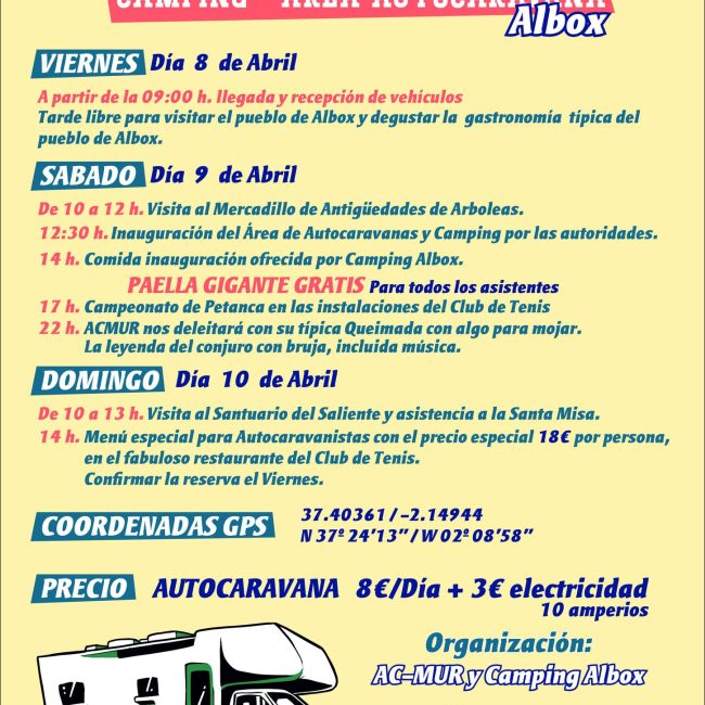 Inauguración Camping – Área Autocaravanas Albox