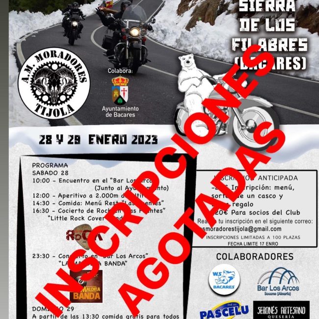 IV Winter Biker Meeting Sierra de los Filabres (Bacares)