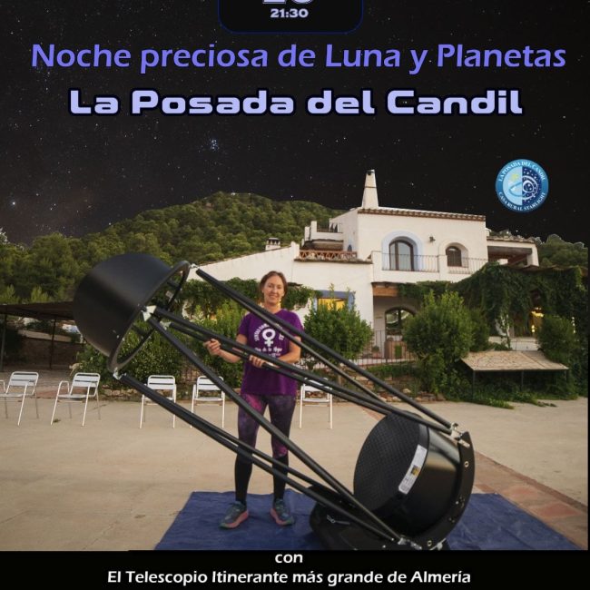 Noche preciosa de luna y planetas en La Posada del Candil