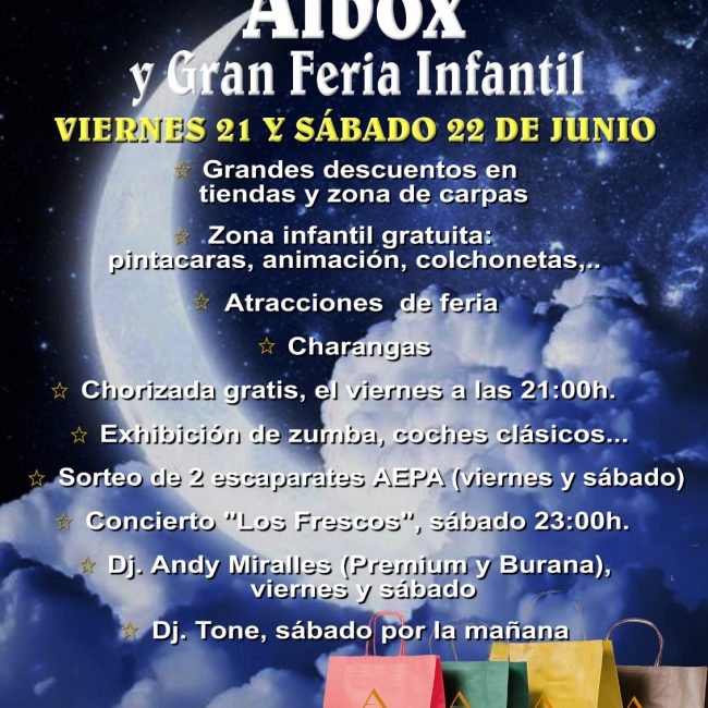 Noche en Blanco en Albox, 21 y 22 Junio 2019