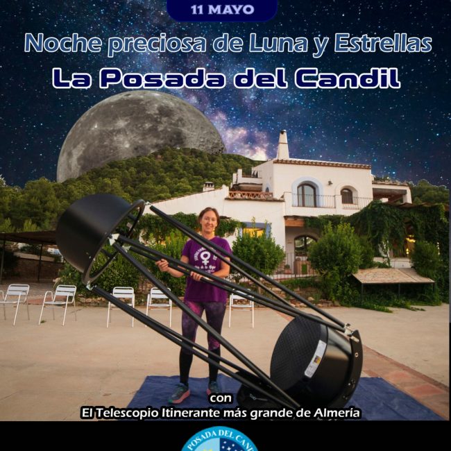 A beautiful night of moon and stars at the Posada del Candil