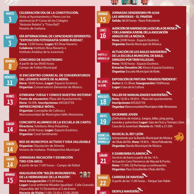 Olula del Río: Christmas Activities Programme