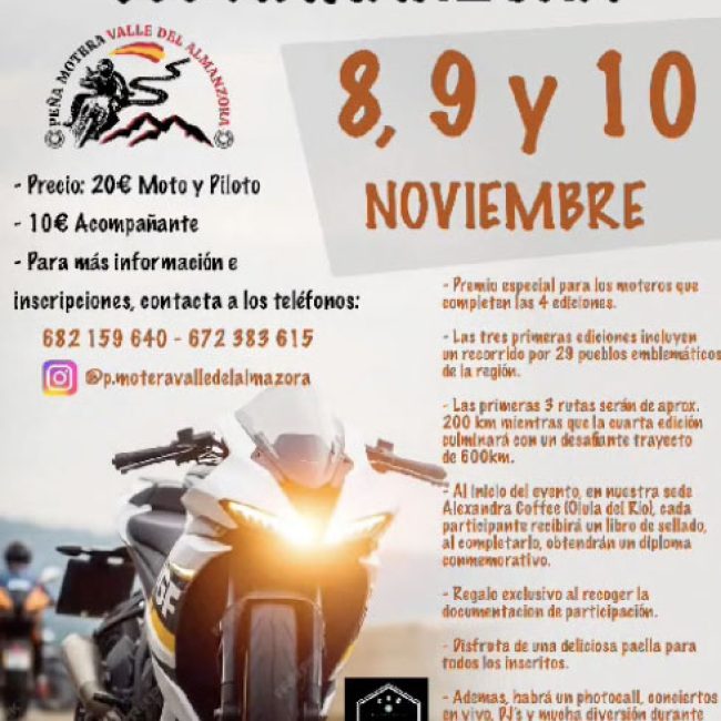 1st Almanzora Valley Motorbike Rider