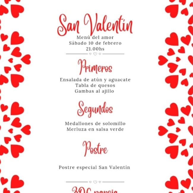 Celebrate Valentine’s Day in Bar El Cerrico (Taberno)