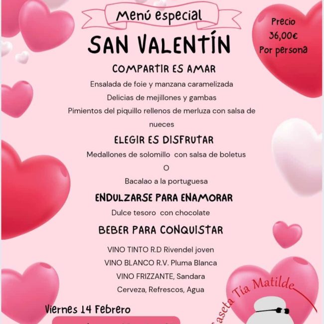 Celebrate Valentine’s Day in Caseta Tia Matilde Restaurant
