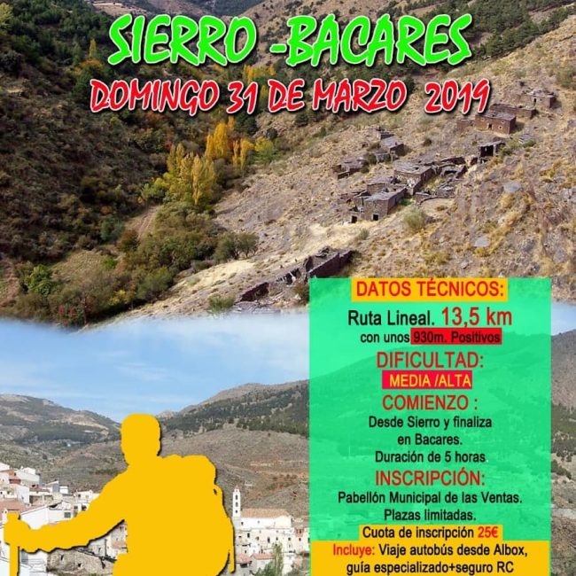 Senderismo Sierro-Bacares 2019