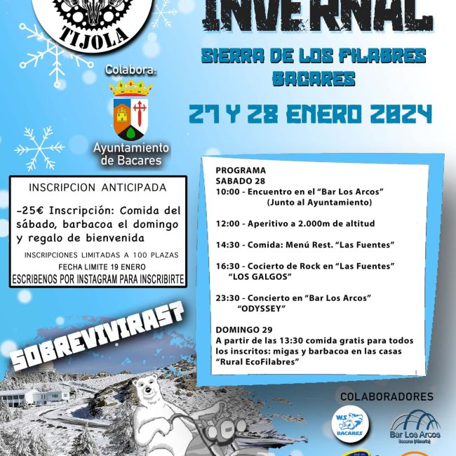 V Quedada Motera Invernal Sierra de los Filabres – Bacares 2024