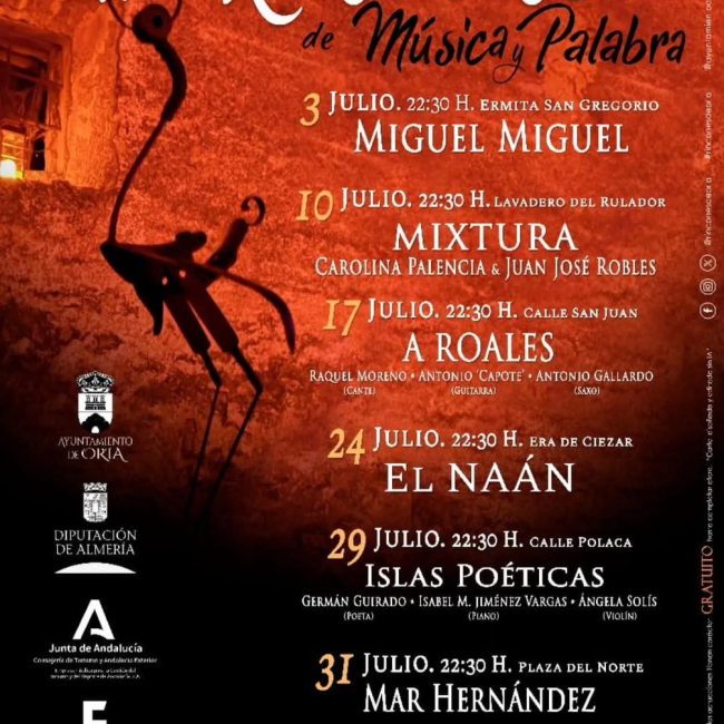 XV Rincones de Música y Palabra Oria 2025