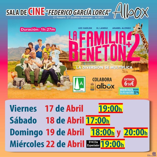 Cine en Albox: La Familia Beneton +2