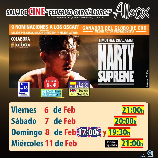 Cine en Albox: Marty Supreme