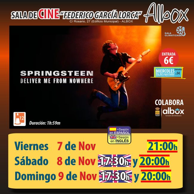 Cine en Albox: SPRINGSTEEN Deliver Me From Nowhere