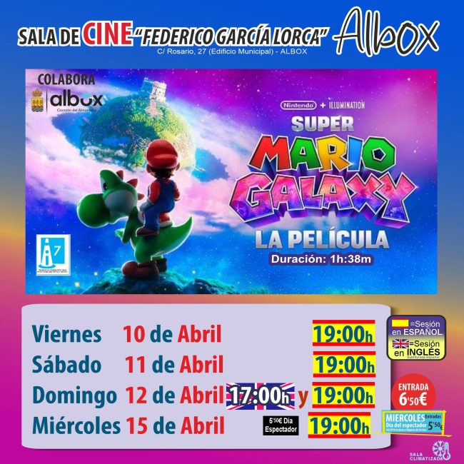 Cine en Albox: Super Mario Galaxy La Pelicula