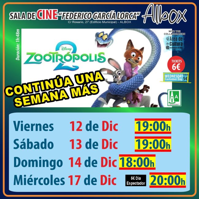 Cine en Albox: Zootrópolis 2