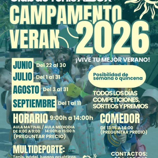 Campamento de Verano 2026 Club de Tenis Albox