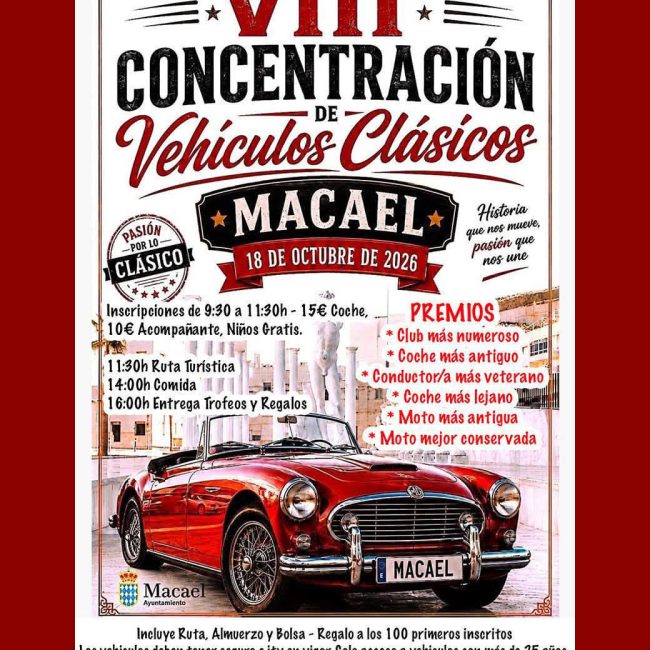 VIII Concentración de Vehículos Clásicos Macael 2026