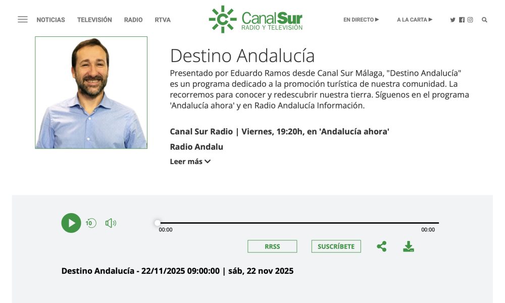 La Feria Gastronómica de Suflí y las Jornadas Micológicas de Sierro en el programa Destino Andalucia de Eduardo Ramos en Canal Sur Radio