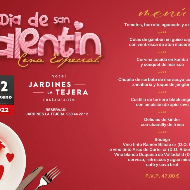 Celebra San Valentin en Restaurante Jardines La Tejera