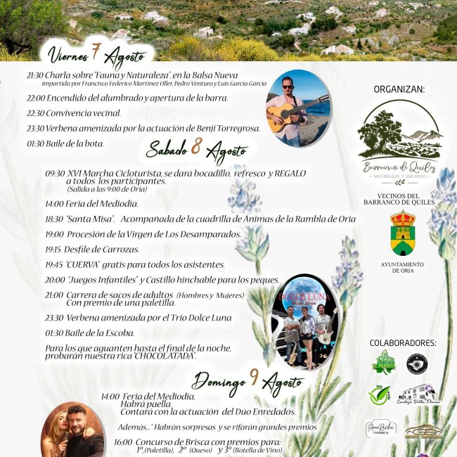 Fiestas Barranco de Quiles – Oria 2026