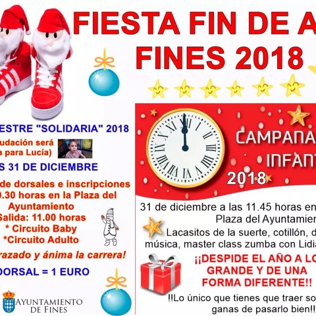 Campanadas Infantiles y San Silvestre Solidaria en Fines