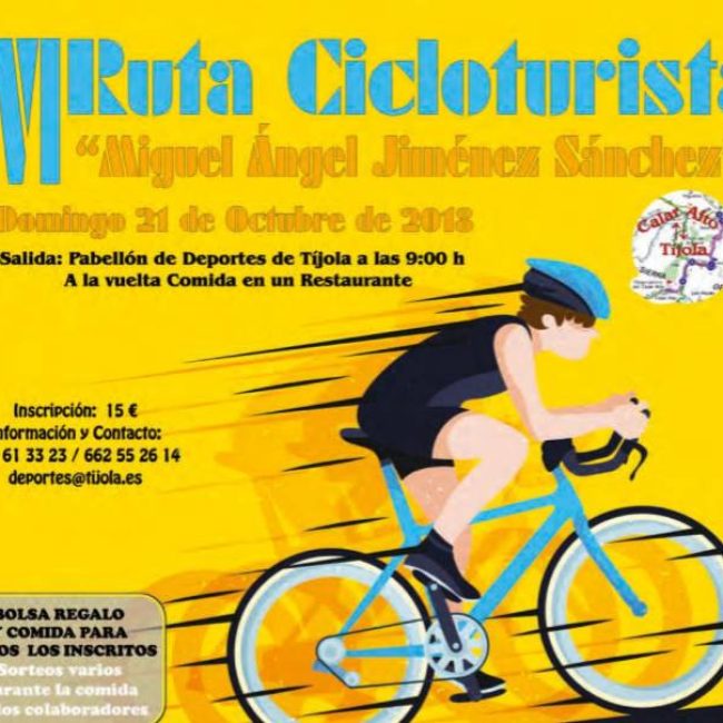 XVI Ruta Cicloturista «Miguel Ángel Jiménez Sánchez» – Tíjola