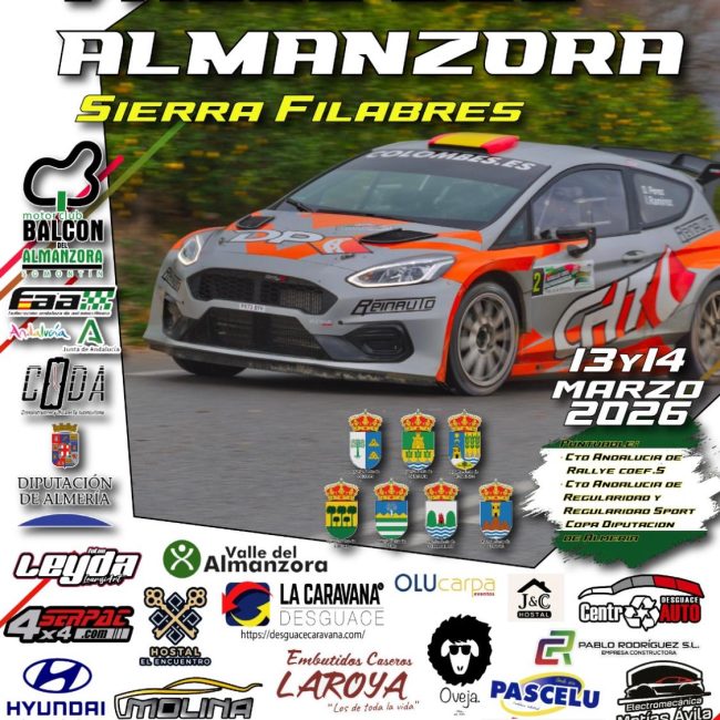 XII Rallye Valle del Almanzora / Sierra de los Filabres 2026