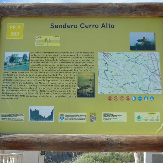 Senderismo Taberno Cerro Alto