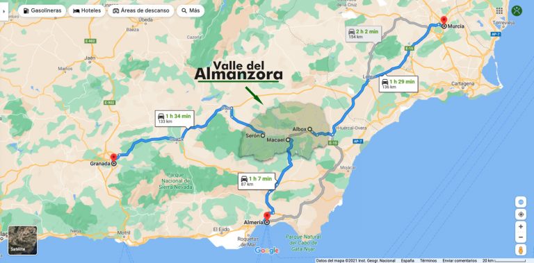 Como llegar al Valle del Almanzora - Interior de Almería